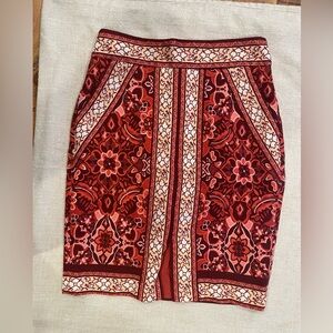 LOFT Patterned Pencil Skirt